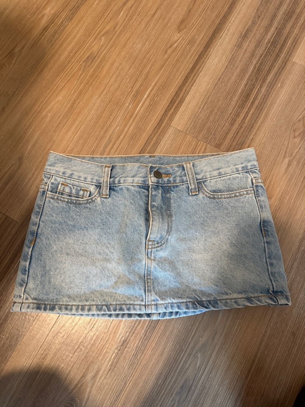 PacSun Light Blue Denim Mini Skirt